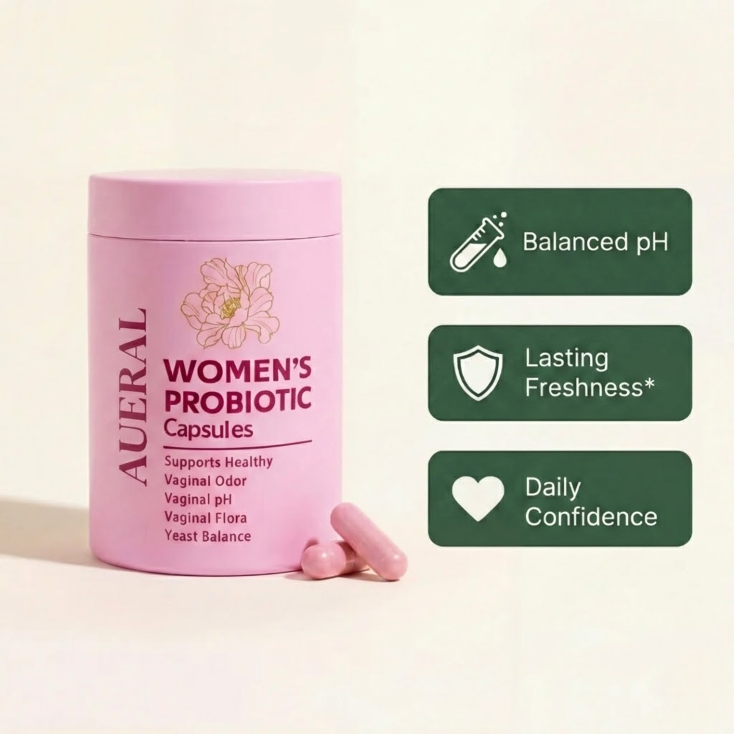 Aueral Flora - Probiotic for pH + odor support from within*