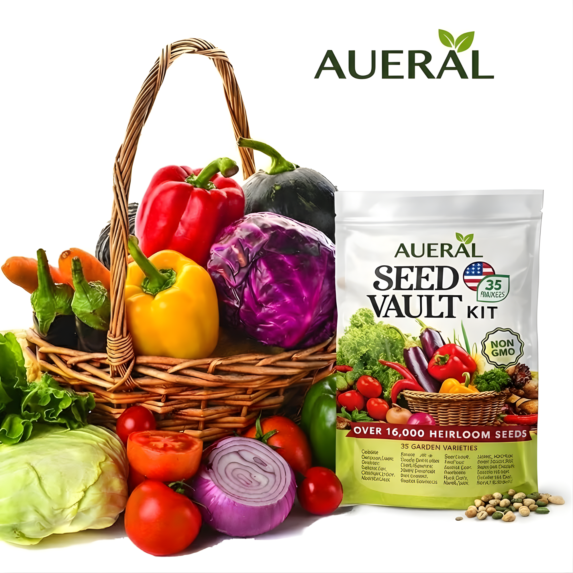 Aueral Vegetable Seed Vault (35 Pack)